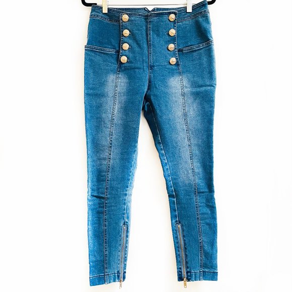 Dana Pant (Blue Denim) - Ivory & Chain - Picture 1 of 13